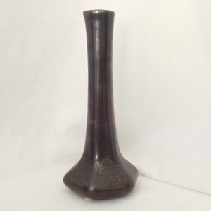 Coronet Ceramic, Vintage Vase w/black, gunmetal glaze.  Made in the U.S.A.